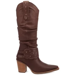 Grit N' Grace Slouchy Studded Snip Toe Pull On Cowboy Boots