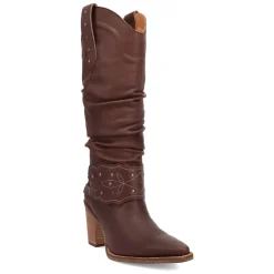 Grit N' Grace Slouchy Studded Snip Toe Pull On Cowboy Boots