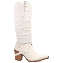 Grit N' Grace Slouchy Studded Snip Toe Pull On Cowboy Boots