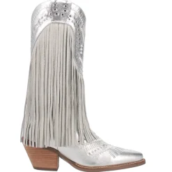 Gypsy Embroidery Studded Fringe Metallic Snip Toe Cowboy Boots