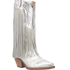 Gypsy Embroidery Studded Fringe Metallic Snip Toe Cowboy Boots
