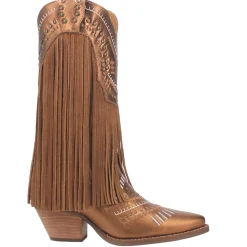 Gypsy Studded Fringe Metallic Snip Toe Cowboy Boots