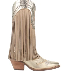Gypsy Studded Fringe Metallic Snip Toe Cowboy Boots