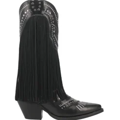 Gypsy Studded Fringe Metallic Snip Toe Cowboy Boots