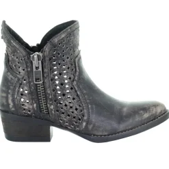 Hand Cut Zippered Round Toe Cowboy Booties