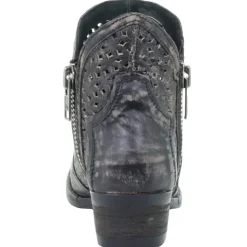Hand Cut Zippered Round Toe Cowboy Booties