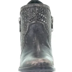 Hand Cut Zippered Round Toe Cowboy Booties