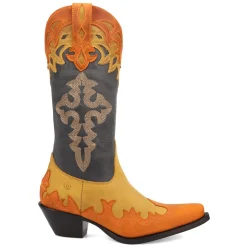 Holy Roller Embroidered Tooled-Inlay Snip Toe Cowboy Boots