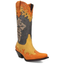 Holy Roller Embroidered Tooled-Inlay Snip Toe Cowboy Boots