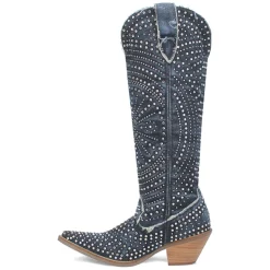 Honkytonk Honey Rhinestone Snip Toe Pull On Cowboy Boots