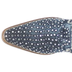 Honkytonk Honey Rhinestone Snip Toe Pull On Cowboy Boots