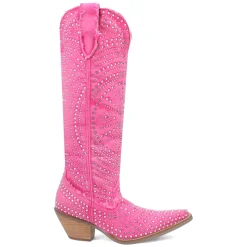 Honkytonk Honey Rhinestone Snip Toe Pull On Cowboy Boots