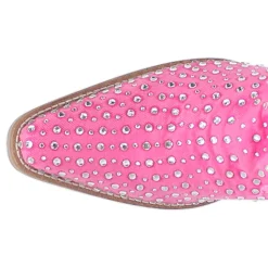 Honkytonk Honey Rhinestone Snip Toe Pull On Cowboy Boots