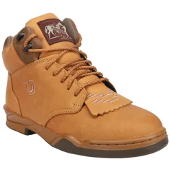 Horseshoe Kiltie Round Toe Lace Up Boots