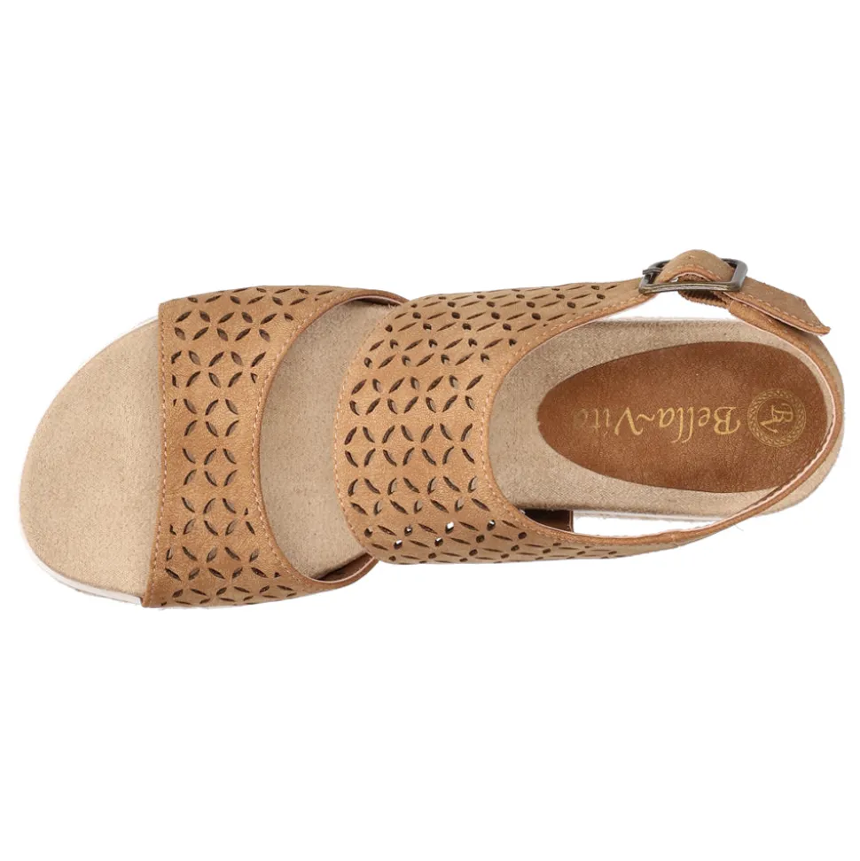 Inaya Cut Out Slingback Wedge Sandals