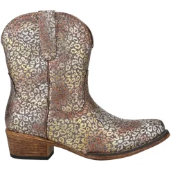 Ingrid Metallic Leopard Snip Toe Cowboy Booties