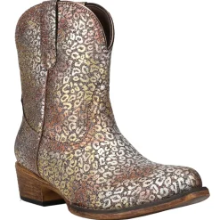 Ingrid Metallic Leopard Snip Toe Cowboy Booties
