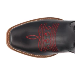 Jack Of Diamonds Graphic Embroidered Square Toe Pull On Cowboy Boots