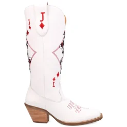 Jack Of Diamonds Graphic Square Toe Cowboy Boots