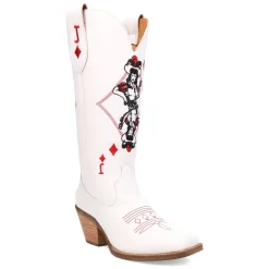 Jack Of Diamonds Graphic Square Toe Cowboy Boots