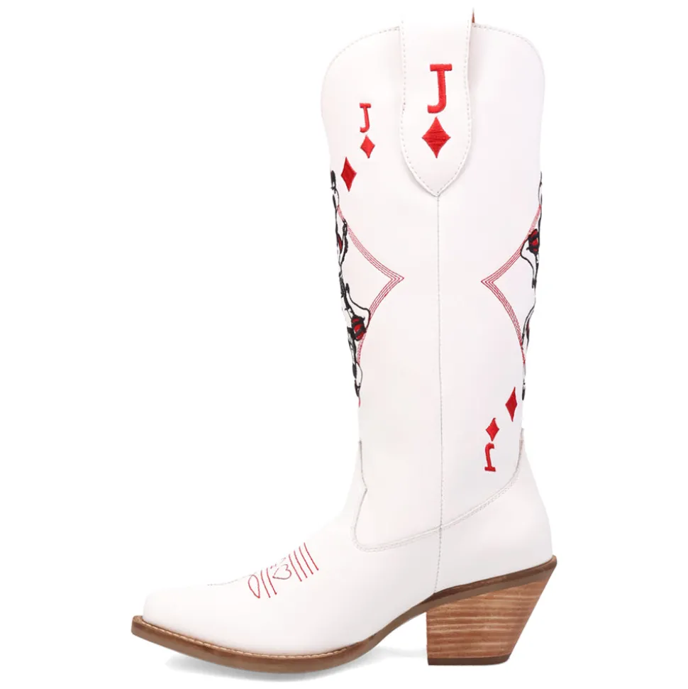 Jack Of Diamonds Graphic Square Toe Cowboy Boots