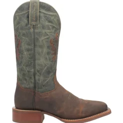 Jacob Embroidered Square Toe Pull On Cowboy Boots