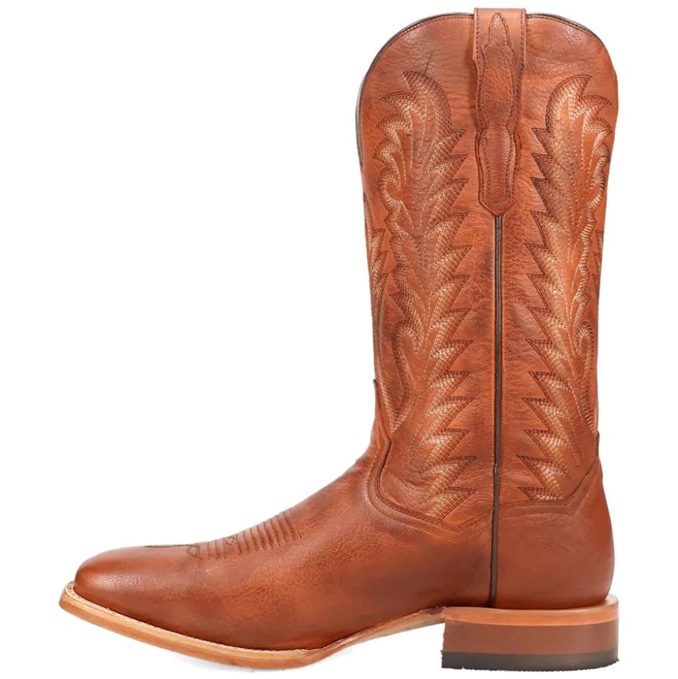 Jerry Embroidered Square Toe Pull On Cowboy Boots