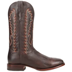 Jerry Embroidered Square Toe Pull On Cowboy Boots