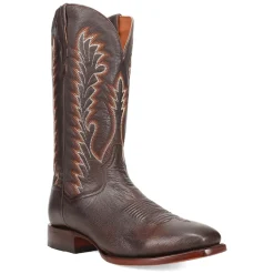 Jerry Embroidered Square Toe Pull On Cowboy Boots