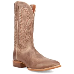 Jerry Embroidered Square Toe Pull On Cowboy Boots