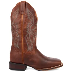 Jillian Embroidered Square Toe Pull On Cowboy Boots