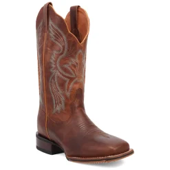 Jillian Embroidered Square Toe Pull On Cowboy Boots