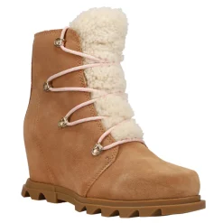 Joan Arctic Shearling Round Toe Wedge Round Toe Boots