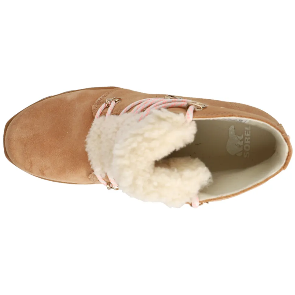 Joan Arctic Shearling Round Toe Wedge Round Toe Boots