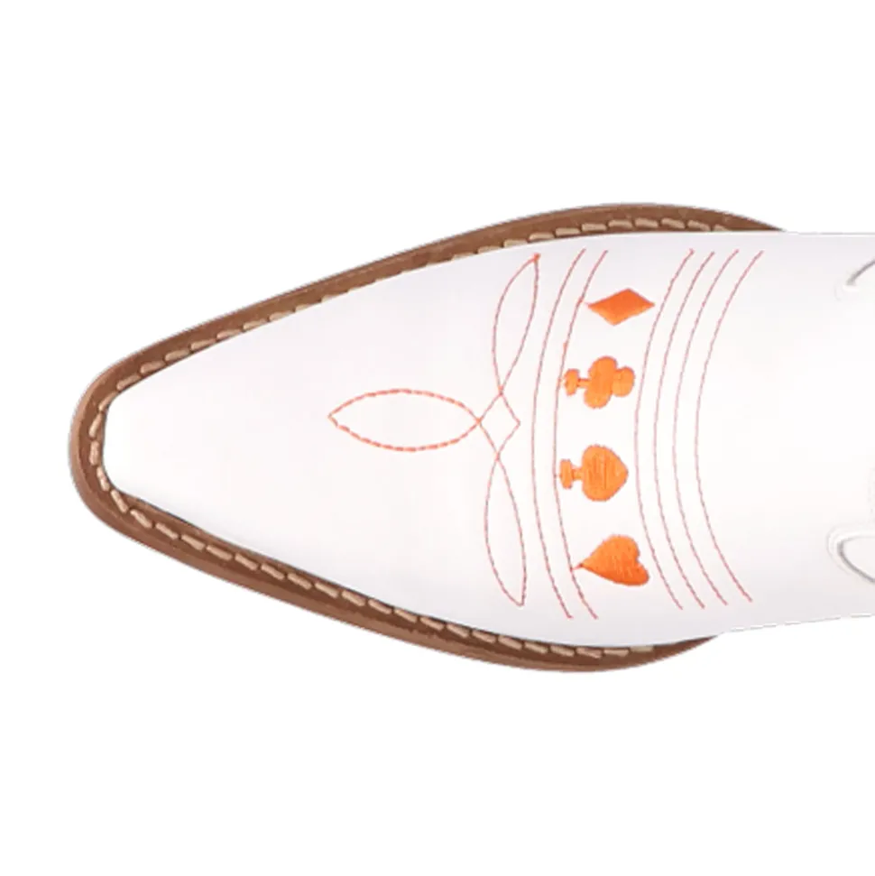 Joker Graphic Embroidered Snip Toe Pull On Cowboy Boots