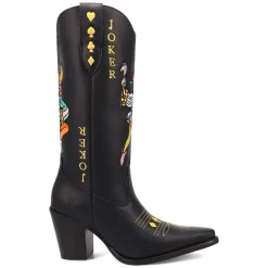 Joker Graphic Snip Toe Cowboy Boots