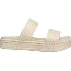 Kady Braided Raffia Platform Slide Sandals