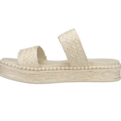 Kady Braided Raffia Platform Slide Sandals