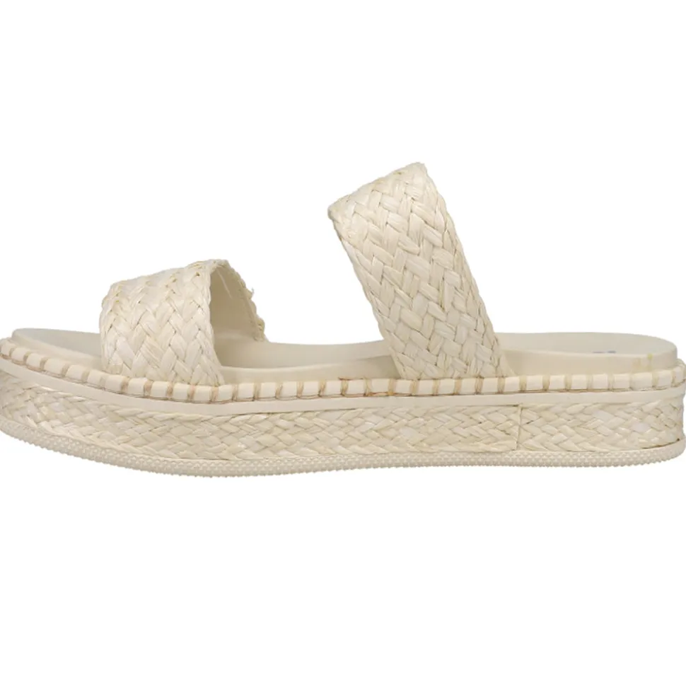 Kady Braided Raffia Platform Slide Sandals