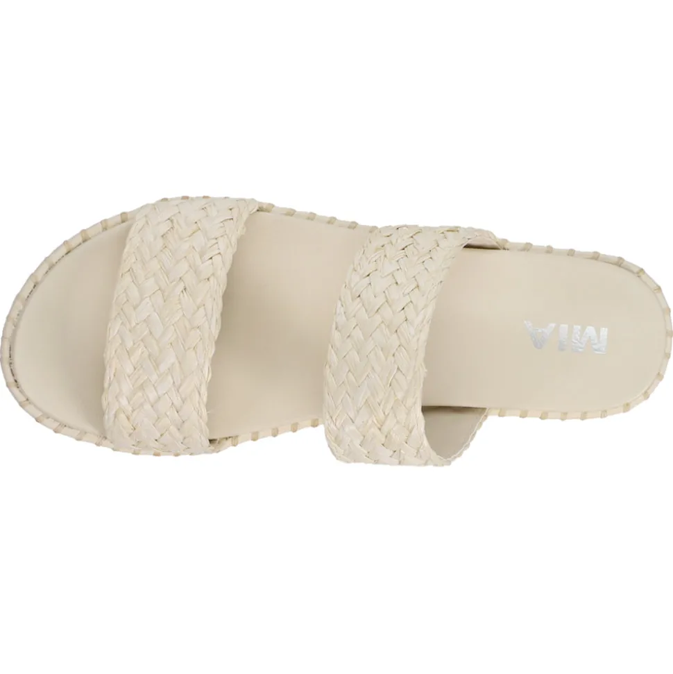 Kady Braided Raffia Platform Slide Sandals