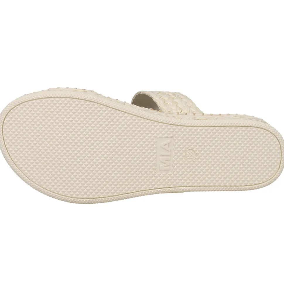 Kady Braided Raffia Platform Slide Sandals