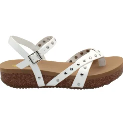 Kelton Ankle Strap Studded Wedge Sandals