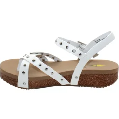 Kelton Ankle Strap Studded Wedge Sandals