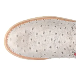 Kiwi Embroidered Ostrich Round Toe Cowboy Boots