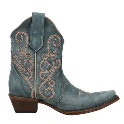 LD Distressed Triad Snip Toe Cowboy Booties