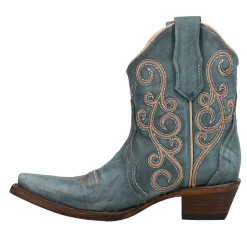 LD Distressed Triad Snip Toe Cowboy Booties