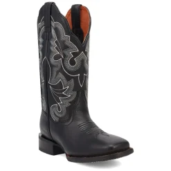 Lizzie Embroidered Square Toe Pull On Cowboy Boots