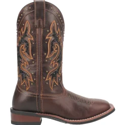 Lockhart Studded Embroidered Square Toe Cowboy Boots
