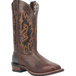 Lockhart Studded Embroidered Square Toe Cowboy Boots