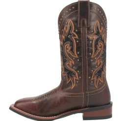 Lockhart Studded Embroidered Square Toe Cowboy Boots
